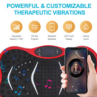 Profesional pequeño Fitness Blue Tooth vibración placa portátil ejercicio vibración plataforma máquina
