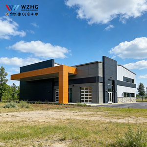 Bâtiment industriel préfabriqué en acier de grande envergure pour atelier, certifié ISO9001, durée de vie de 50 ans - Product Image 1