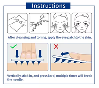 Patch mata Microneedle larut, tempelan mata asam Hyaluronic Anti Keriput di bawah mata, penjualan laris