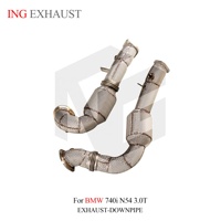 Système d'échappement de course en acier inoxydable ING, épaisseur 1,5 mm, pour 740i N54 3.0T, bouclier thermique, haute performance, tuning automobile