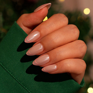 Faux ongles à presser en gel souple French Manucure avec colle, vente en gros, haute qualité, réutilisables, courts, forme amande, fournitures - Product Image 1