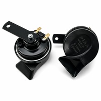 Bocina Clásica Negra Tipo Caracol 12V 24V Impermeable Universal Súper Fuerte para Camiones, Motocicletas, Autos, Accesorios de Bocina