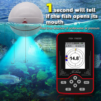 Technologie de sonar intelligente de détecteur de poisson sans fil portable de 100M avec dispositif en plastique alimenté par batterie de lumière LED pour la pêche sur glace