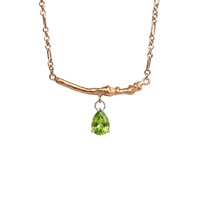 Nouveau Collier Goutte d'Eau en Zircon Style Bambou Exquis Plaqué Or Inaltérable, Vente Chaude Transfrontalière Europe-Amérique Décembre