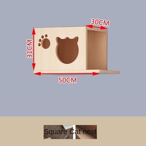 Marco de escalada de gato de madera maciza, diy, tablero de buceo montado en la pared, nido de gato, todo en uno, sin perforar agujeros - Product Image 6