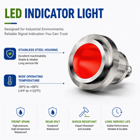 Luz indicadora LED IO-Link de 22 mm para montaje en panel, lámpara de señalización industrial multicolor, luz de estado IP67