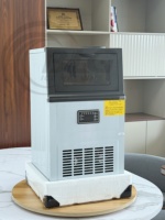 Machine à glaçons en cubes 40 kg par jour en acier inoxydable, machine à glaçons commerciale, source de glace fiable pour hôtel, buffet, restauration, café