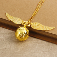 Petite montre de poche avec chaîne, pendentif mignon vintage classique Ailes d'ange et Serpentard, pour garçons et filles, en promotion