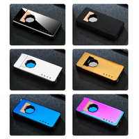 Personnalisé Classique USB Rechargeable Briquet Électronique Double Arc Briquets Électrique Métal En Alliage De Zinc Moderne Cadeaux D'affaires Flint