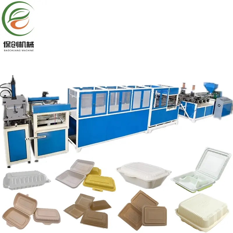 Disposable Plastic Takeaway Lunch Box Food Container Fully Automatic Vacuum Forming Machine