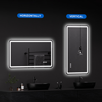 Miroir de salle de bain LED à fonction mémoire, luminosité réglable, vente en gros, MOQ 50 pièces, directement de l'usine, OEM ODM