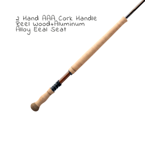 Nouvelle <span class=keywords><strong>canne</strong></span> à pêche à la <span class=keywords><strong>mouche</strong></span> Spey portable en fibre de carbone de 12 pieds, 4 sections, avec poignée en liège, compatible avec les leurres de pêche - Product Image 2