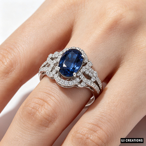 แหวนค็อกเทลทองคำแท้ 18K ประดับทับทิมทรงรี ดีไซน์หรูหราสำหรับผู้หญิง - Product Image 2