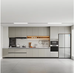 ตู้ครัวสำเร็จรูปสั่งทำพิเศษ วัสดุเมลามีนลายไม้ ดีไซน์หรูหรา - Product Image 4