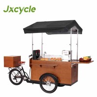 Vélo-café mobile électrique à pédales, vélo de rue pour la vente de nourriture, moteur 500W avec toit supérieur