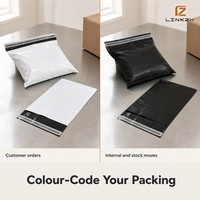 Sac de Courrier Auto-adhésif en Polyéthylène Noir Opaque pour Livraison Express – Vente en Gros