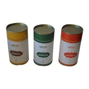 Tubo de papel redondo de tamaño personalizado para té, con revestimiento interior de papel de aluminio, cilindro de cartón rígido, embalaje al por mayor - Product Image 1