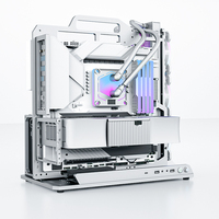 Gabinete para PC Gamer Socooler Rendering Designer SOC-AP-360 de Aluminio, Chasis Abierto ATX de Torre Media, Panel Lateral con Ventana Negra, Doble Refrigeración