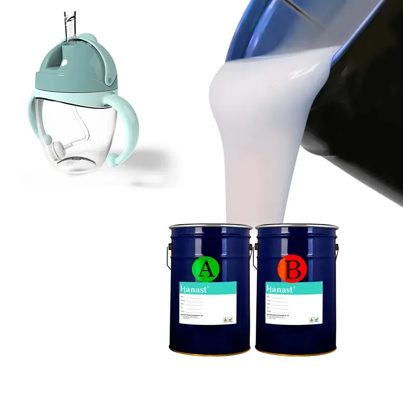 Goma de silicona líquida LSR de alta transparencia 1:1 silicona líquida de alta resistencia para productos para bebés gafas de natación diadema