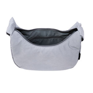 Sac à bandoulière gris simple et tendance, fermeture éclair, 7 pouces, léger, en tissu recyclé polyester, marque SENDA, pour l'extérieur - Product Image 6