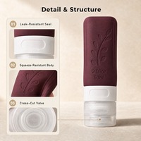 Ensemble de bouteilles de voyage en silicone personnalisées avec logo, sans BPA, écologiques, essentiels pour le camping, les voyages et les déplacements professionnels