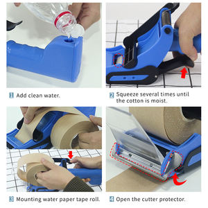 Dispensador de cinta de papel engomado portátil, ergonómico, activado por agua, para embalaje y envío, hecho en China - Product Image 5