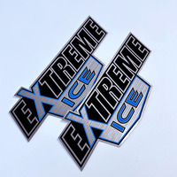Autocollant de logo métallique brossé imperméable auto-adhésif Impression personnalisée Autocollant métallique argenté BOPP
