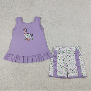 Conjunto de Ropa para Bebés Niñas con Bordado Floral, Túnica y Pantalones Cortos con Volantes - Product Image 5