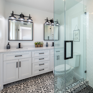 Wholesale Custom Modern Bathroom Vanities Hotels Contemporary Bathrooms Marble Steel Waterproof Washroom Cabinets Mirror - Product Image 2