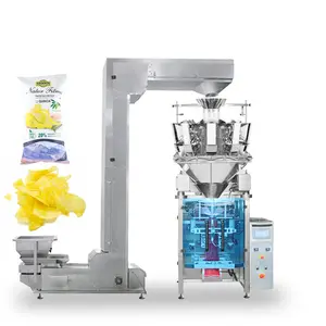 Automatic Weighing Plantain Chips Packaging Machine Packaging for Caramel Popcorn Tortilla Chips Potato Chips Packing Machine