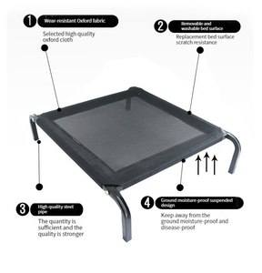 Лидер продаж, кровать для собаки, для кемпинга, дышащее Сетчатое гнездо, кровать для питомца, влагостойкая подвесная складная железная рама, прочная кровать - Product Image 4