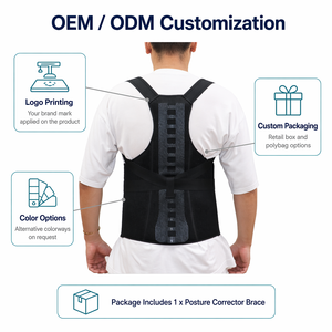 Cinturón de Soporte <span class=keywords><strong>Lumbar</strong></span> Elástico, Almohadilla Ergonómica Moldeada para la Espalda, Correas de Compresión de Doble Capa para Alivio Diario del <span class=keywords><strong>Dolor</strong></span> de Espalda y <span class=keywords><strong>Hernia</strong></span> - Product Image 4