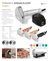 Trancheuse à viande portable électrique Nouveau couteau Gyros Kebab Machine à trancher BBQ Shawarma Kebab Cutter