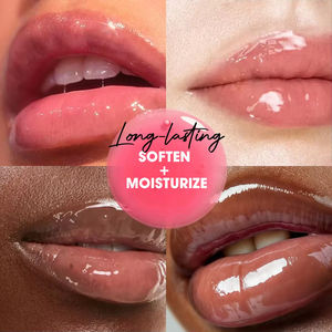 Huile à lèvres volumisante et brillante avec votre logo, <span class=keywords><strong>baume</strong></span> teinté corail transparent, fini rosé, grand applicateur, brillance fruitée, traitement pour les lèvres - Product Image 2