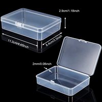 Mini boîtes de rangement en plastique transparent pour la collection de petits objets, perles, bijoux, cartes de visite, pièces de jeu