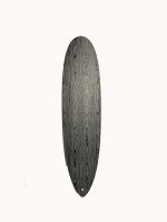 Planche de surf unisexe durable et écologique de 7'2'' entièrement recouverte de placage de bois, fibre de verre et mousse EPS, avec aileron
