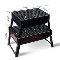 Barbecue au charbon de bois portable, pliable, pour l'extérieur, la maison, le camping