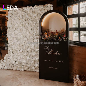 LEDA Custom Simple Black PVC Acrylic Wedding Backdrop Welcome Sign for Wedding <b>Party</b> Entrance Event <b>Decor</b> - Product Image 3