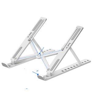 Soporte para ordenador portátil de refrigeración de aleación de aluminio, almacenamiento plegable creativo 2 en 1, soporte ajustable para Tablet PC, soporte de escritorio - Product Image 4