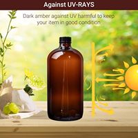 Bouteilles en verre ambré de 32 oz avec couvercles pour kombucha