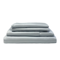 Taille personnalisée draps couleur bleu glace 65% bambou 35% coton 400T ensemble de literie de luxe housse de couette ensemble de draps