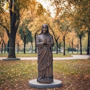 Ngoài trời Tùy Chỉnh Cổ Điển Tôn Giáo hình điêu khắc đồng nữ tu tượng để bán - Product Image 3