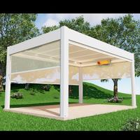 Support pour rideaux de gazebo et persiennes Dropshipping Réglable Jardin Extérieur Pergola en aluminium blanc