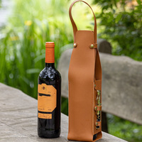 Sac de transport à vin en PU de haute qualité pour cadeaux de célébration, sac cadeau à vin en similicuir pour fête, avec logo personnalisé pour promotions commerciales