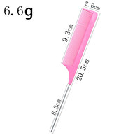 Peigne à queue de rat avec manche en bois, utilisation en salon, ABS + acier inoxydable, résistant à la chaleur, peignes à effiler avec queue en acier inoxydable