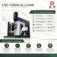 Tour vertical CNC haute précision pour la découpe des métaux, tour à tourelle CNC CV8080D