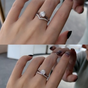 สินค้าขายดี แหวนเพชรทองคำ 10k 14k 18k แหวนเพชรเพาะเลี้ยงในห้องปฏิบัติการ CVD HPHT รับรองโดย IGL แบบสั่งทำได้ - Product Image 5