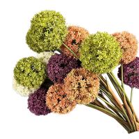 LO-29 Fleurs artificielles d'allium de haute qualité de 66 cm, fausses boules d'œillets et d'oignons, tiges florales décoratives pour la décoration de mariages, de maisons et d'événements