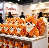 Peluche personnalisée, jouet en peluche doux, personnage de renard orange, poupée pour cadeau promotionnel, peluche personnalisée