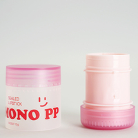 Bouteille de brillant à lèvres écologique Conteneur de tube de rouge à lèvres vide Bouteille épaisse Twist up Conteneur de brillant à lèvres rond transparent